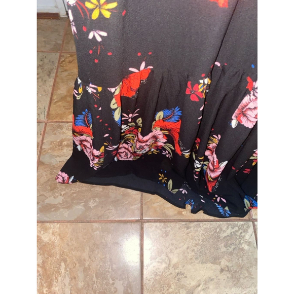 Women's Nasty Gal Floral Maxi Dress Size 12 Black Pink - Picture 4 of 8